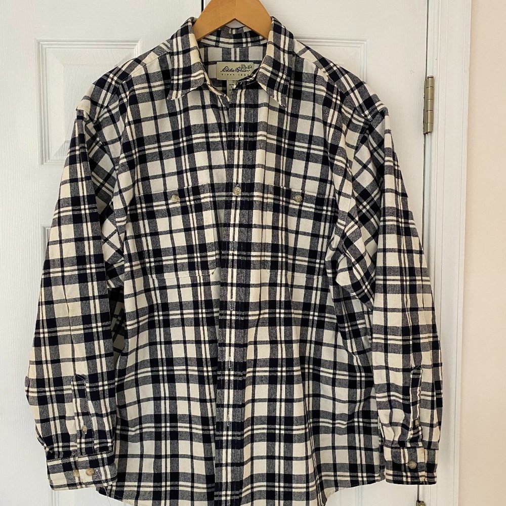 Eddie Bauer Plaid Overshirt, Large